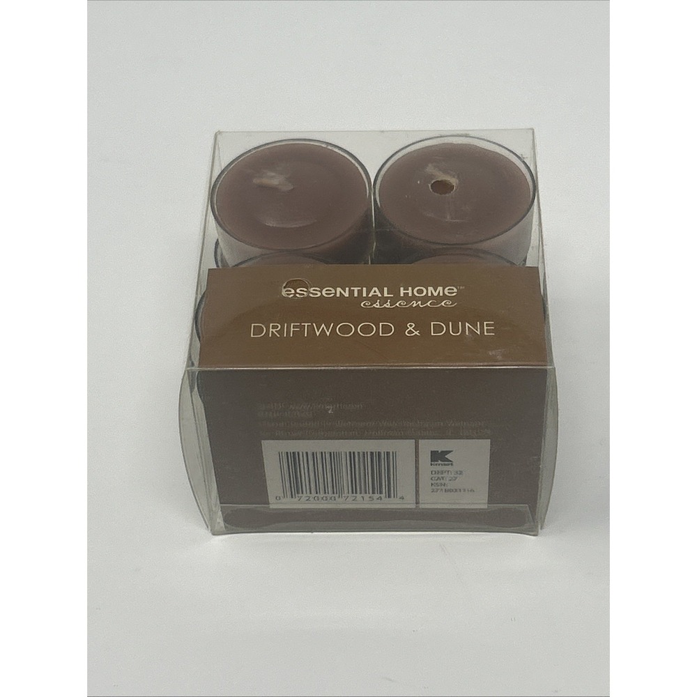 NEW Essential Home Essence Driftwood & Dune Tea Light Candles 12 Vintage Kmart